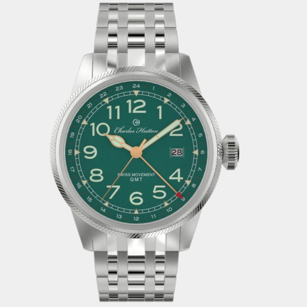 Charles Hutton GMT 81761-9I Stainless Steel Watch